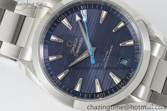 0314 FreshLook Aqua Terra 150M SS JQK 1:1 Best Edition Blue Dial Blue Hand on SS Bracelet A 7831